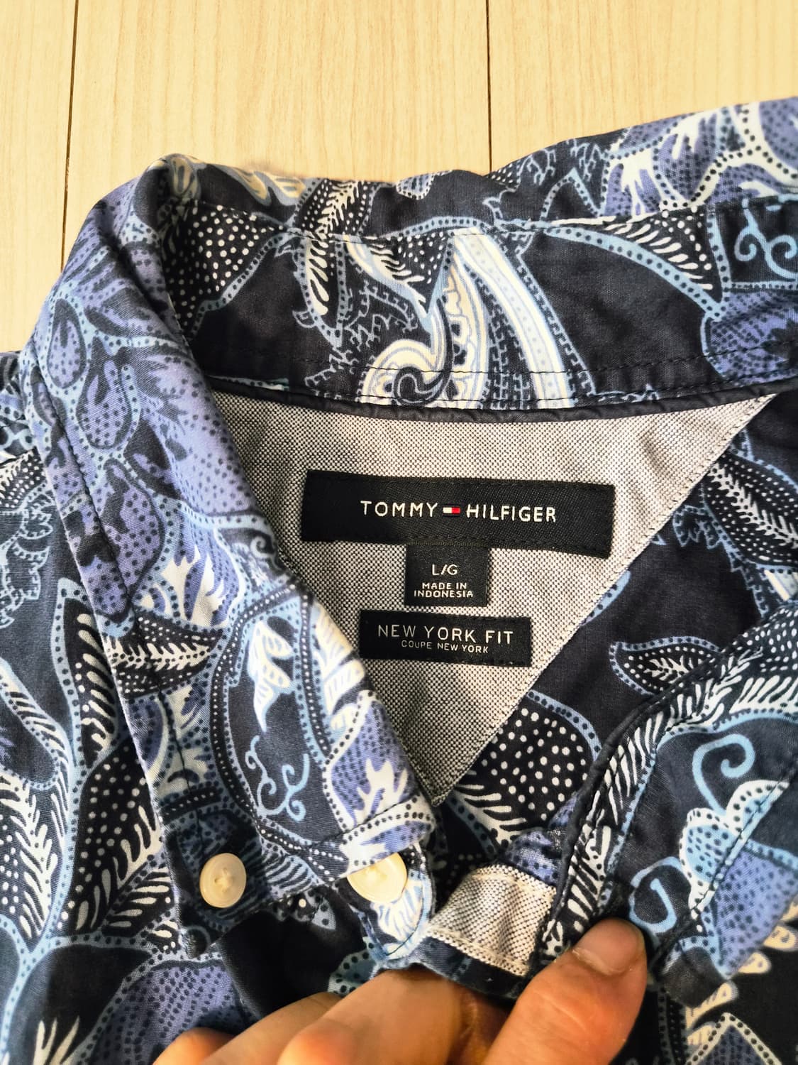 [정품] 타미힐피거 남성 페이즐리 플로럴 셔츠 (L) 상품이미지3