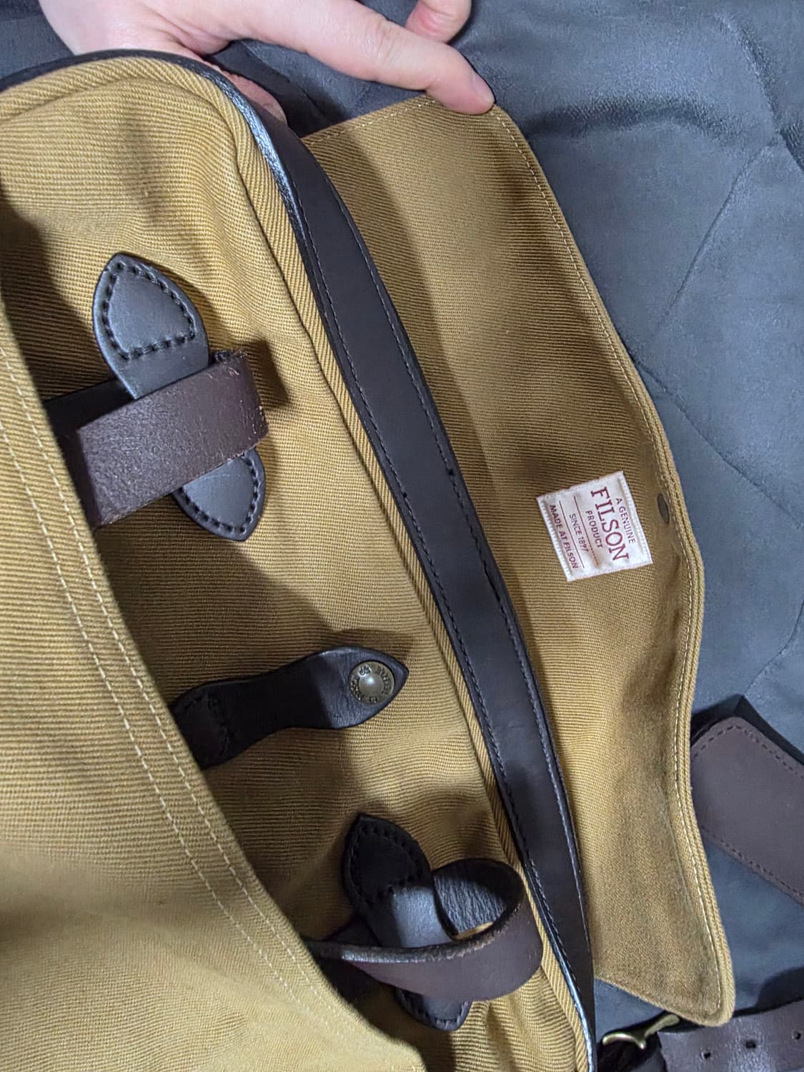 필슨 FILSON / 캔버스 브리프 케이스 서류 가방 카키 상품이미지4