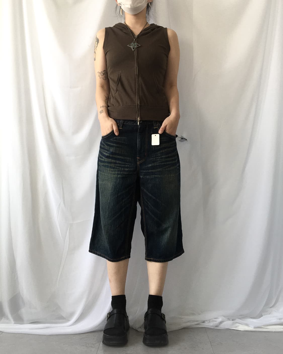 Edwin denim short 상품이미지5