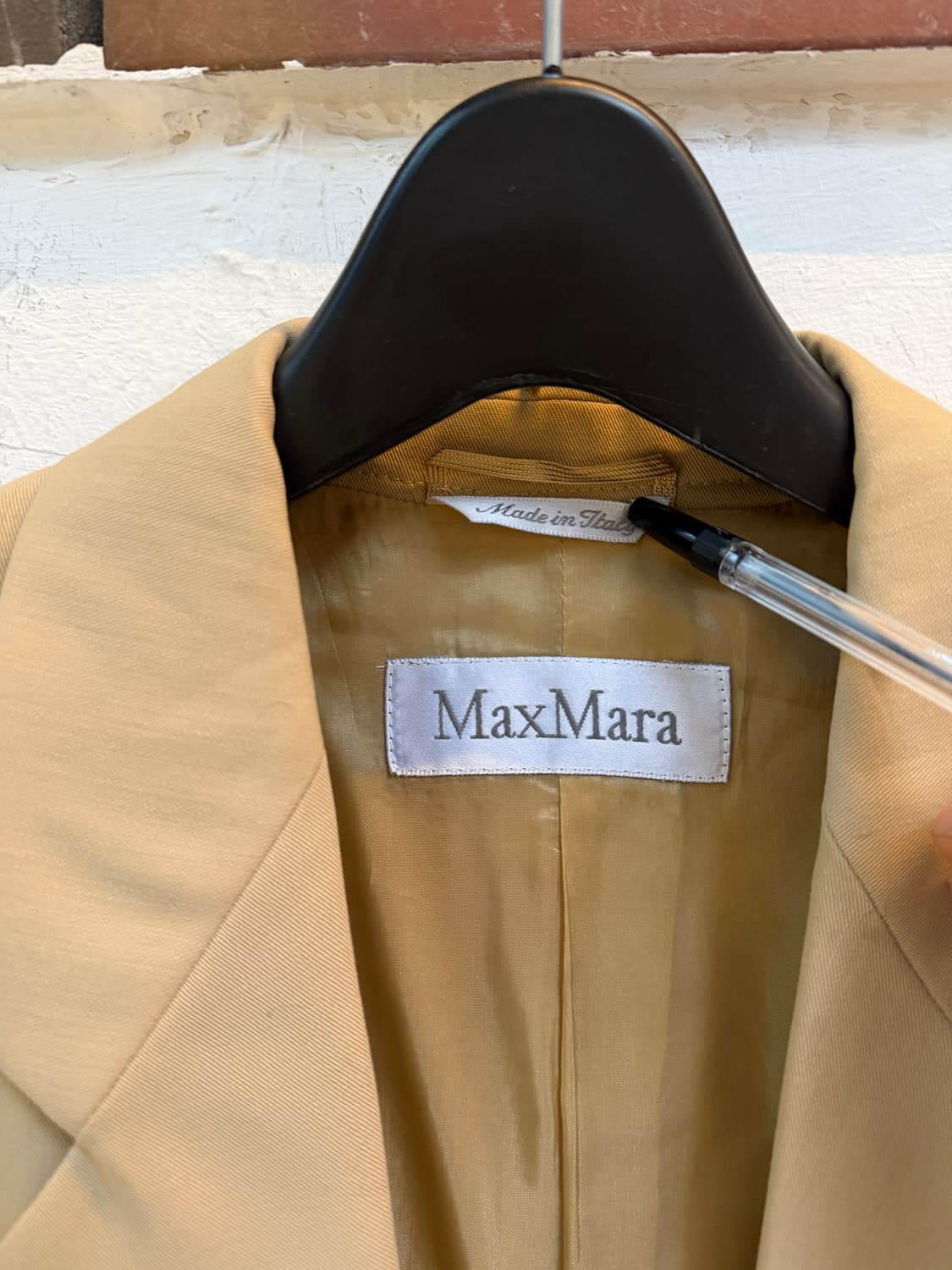 Maxmara 막스마라 울 베이지 싱글 블레이저 40 상품이미지3