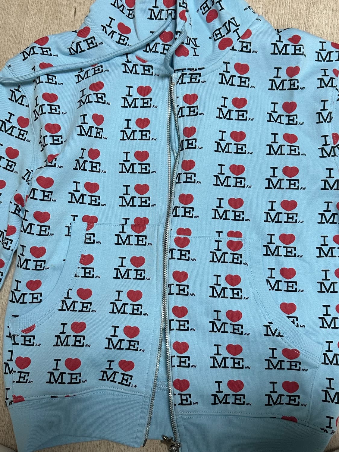 애슐리윌리엄스 후드 크롭 블루 상품이미지1