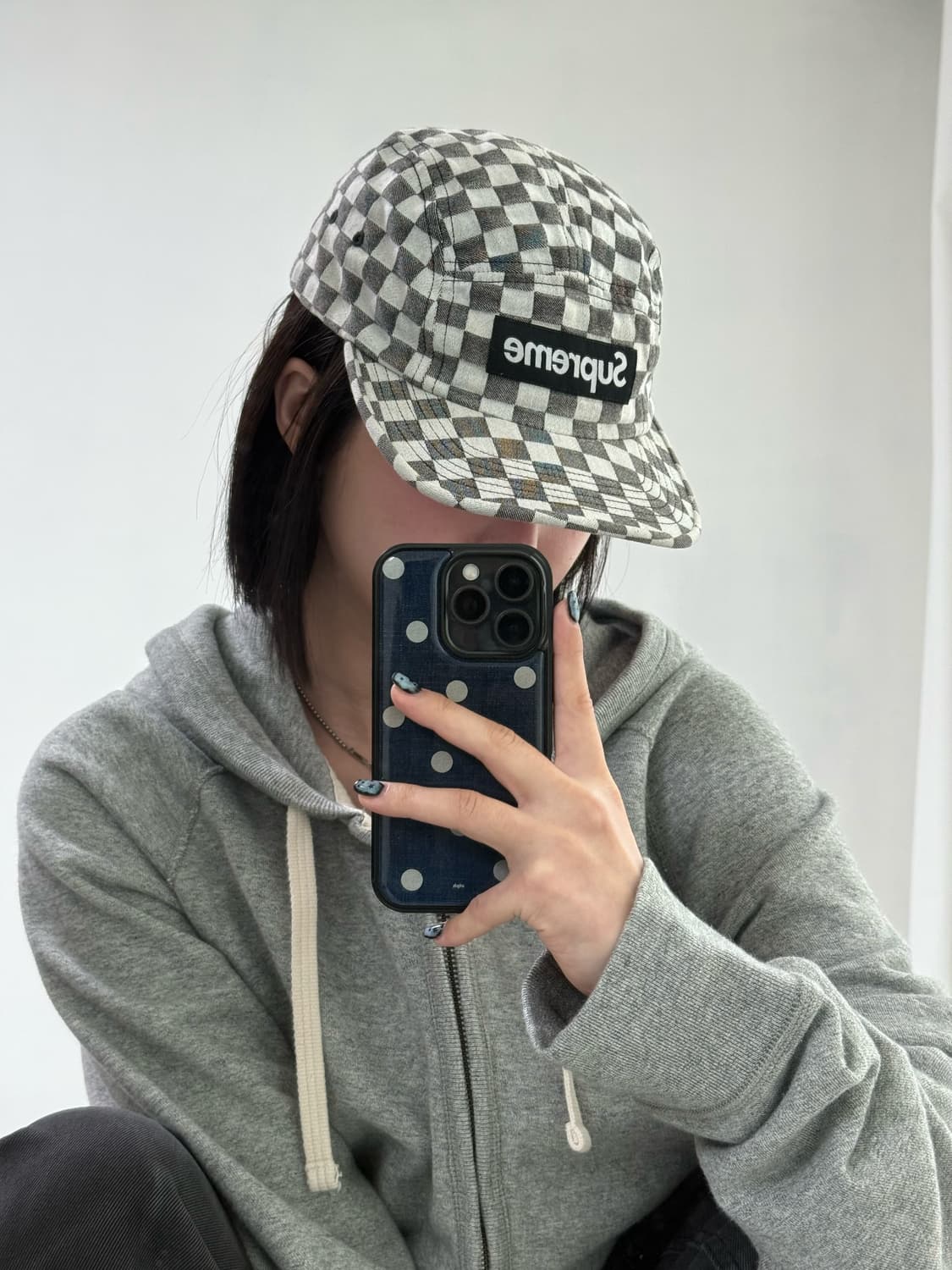 슈프림 체커보드 캡 상품이미지2