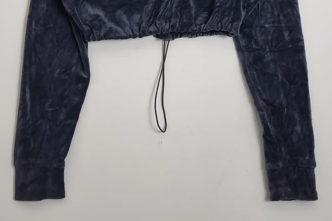 포에버21 네이비 크롭 후드 긴팔 티 상품이미지5