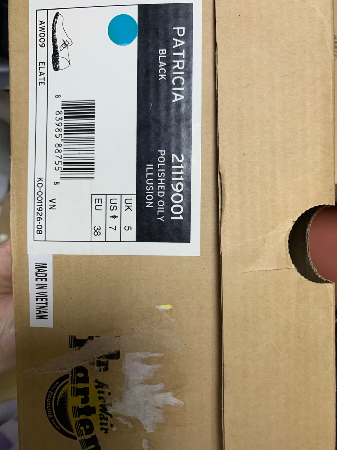 새상품급) 닥터마틴 패트리샤 블랙 uk5 240 상품이미지9