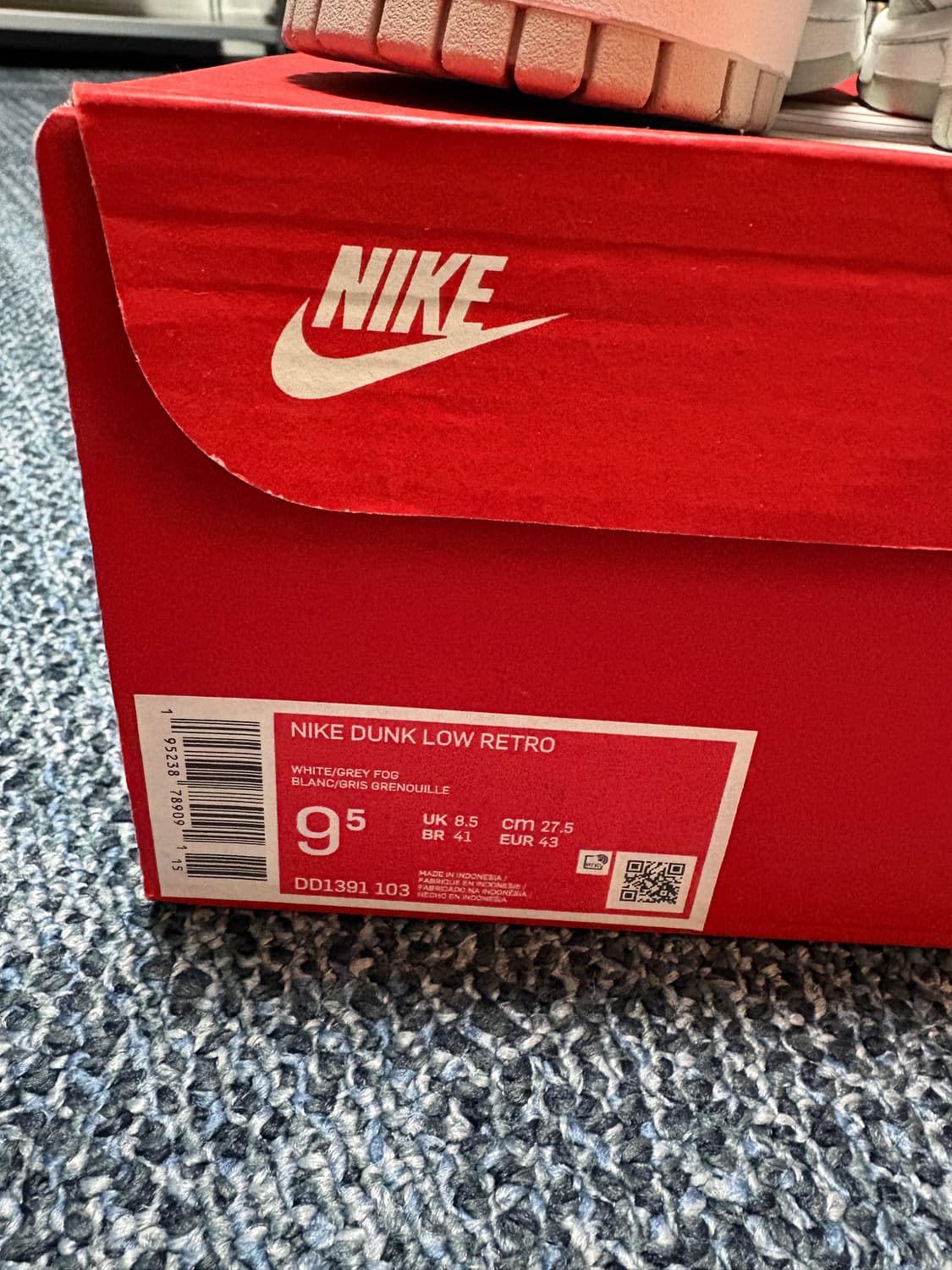 나이키 덩크 로우 레트로 그레이 포그 275 상품이미지3