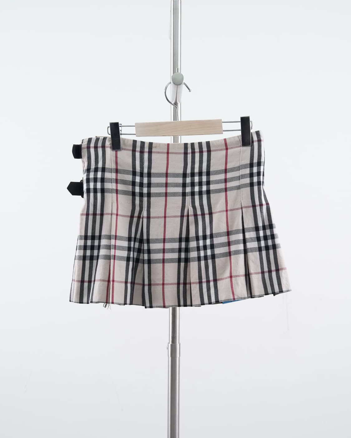 Burberry 런던라벨 체크 모직 버클 숏 랩스커트 상품이미지2