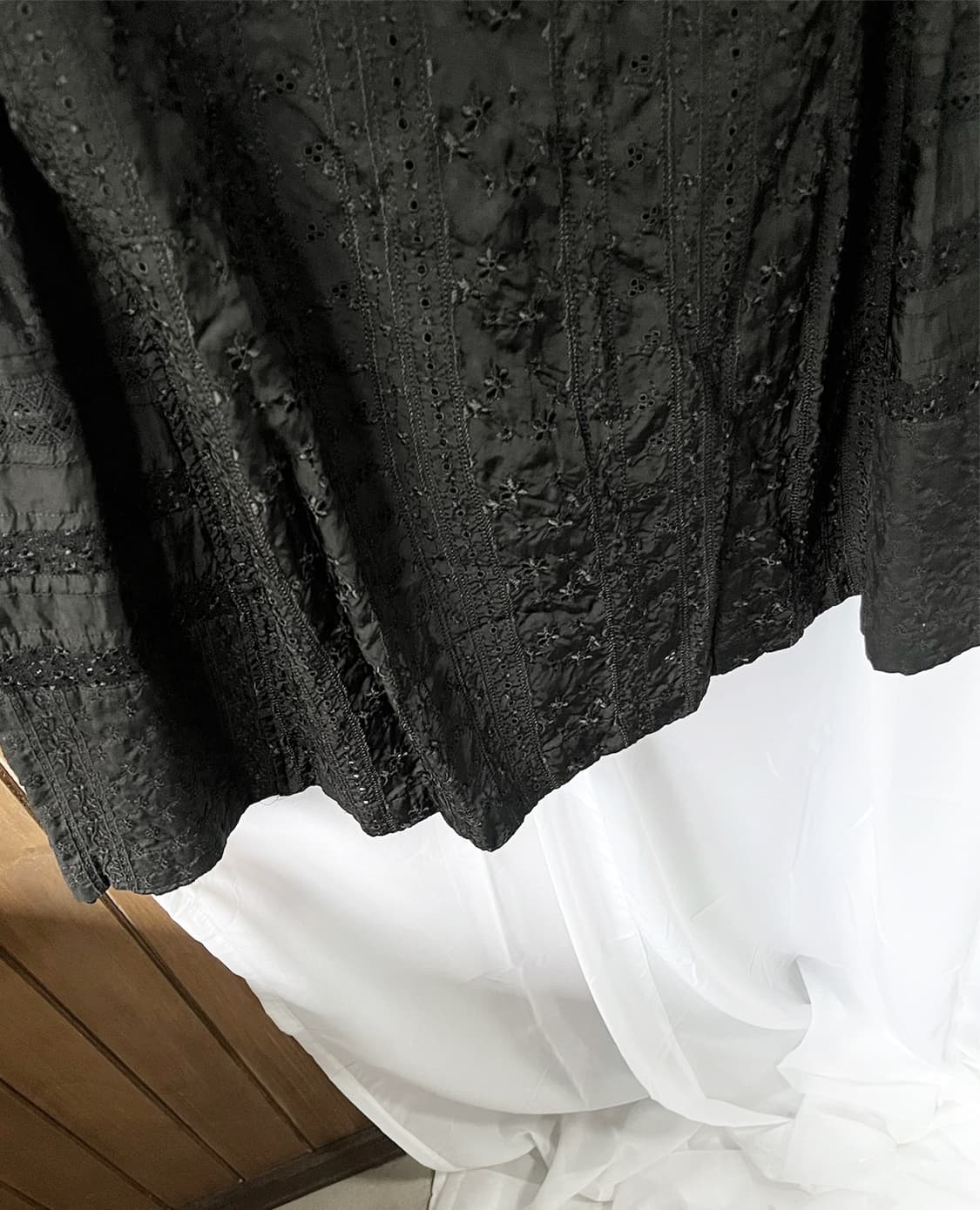 COMME DES GARCONS lace skirt black 상품이미지7