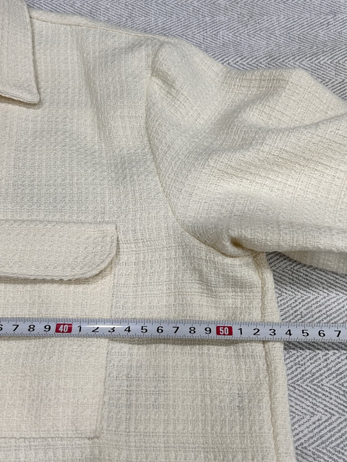 SOARE 크롭 트위드 집업 자켓  F 아이보리 상품이미지7