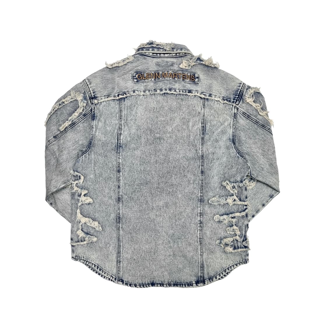 H&M 글렌마틴스 * 디스트레스드 룩 데님 셔츠 * 라이트 블루 * L 상품이미지3