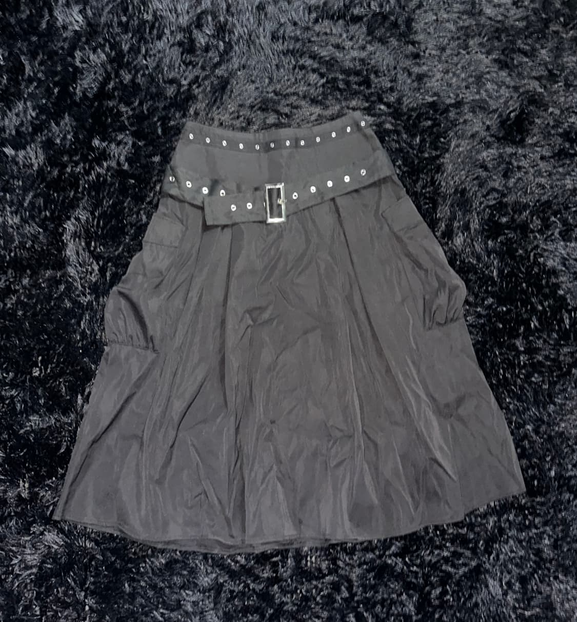 펑크 벨트 벨티드 카고 스커트 상품이미지1