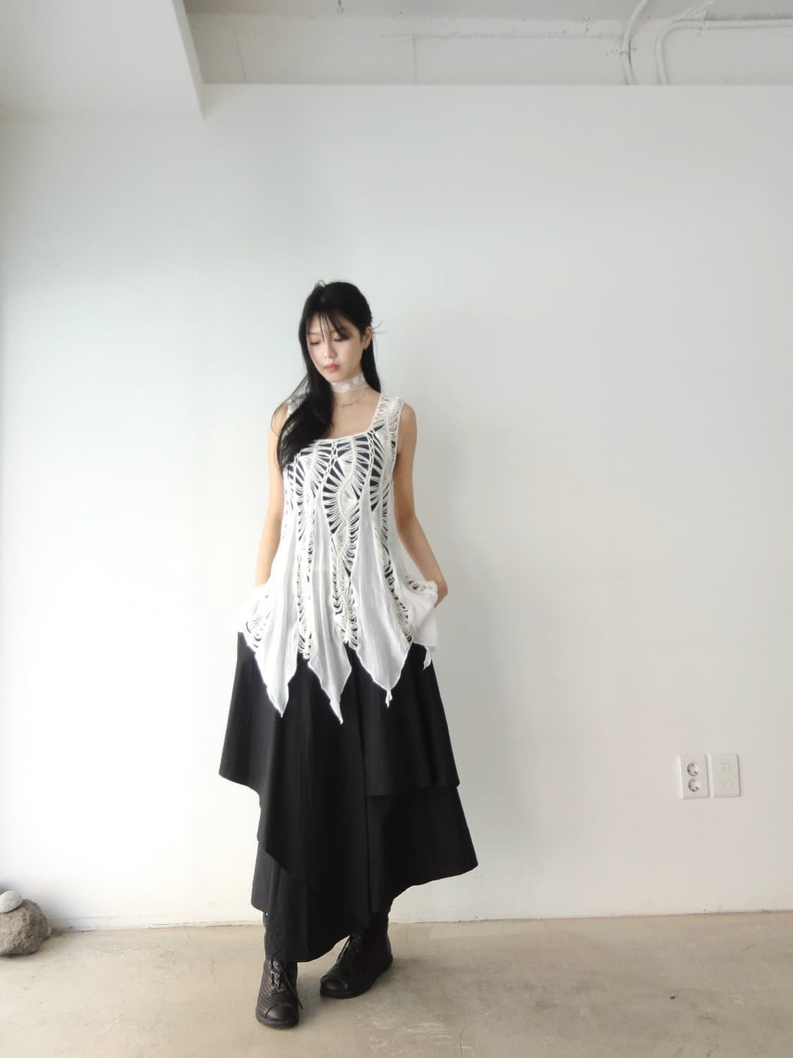 Unbalanced cut out pants & skirt  상품이미지7