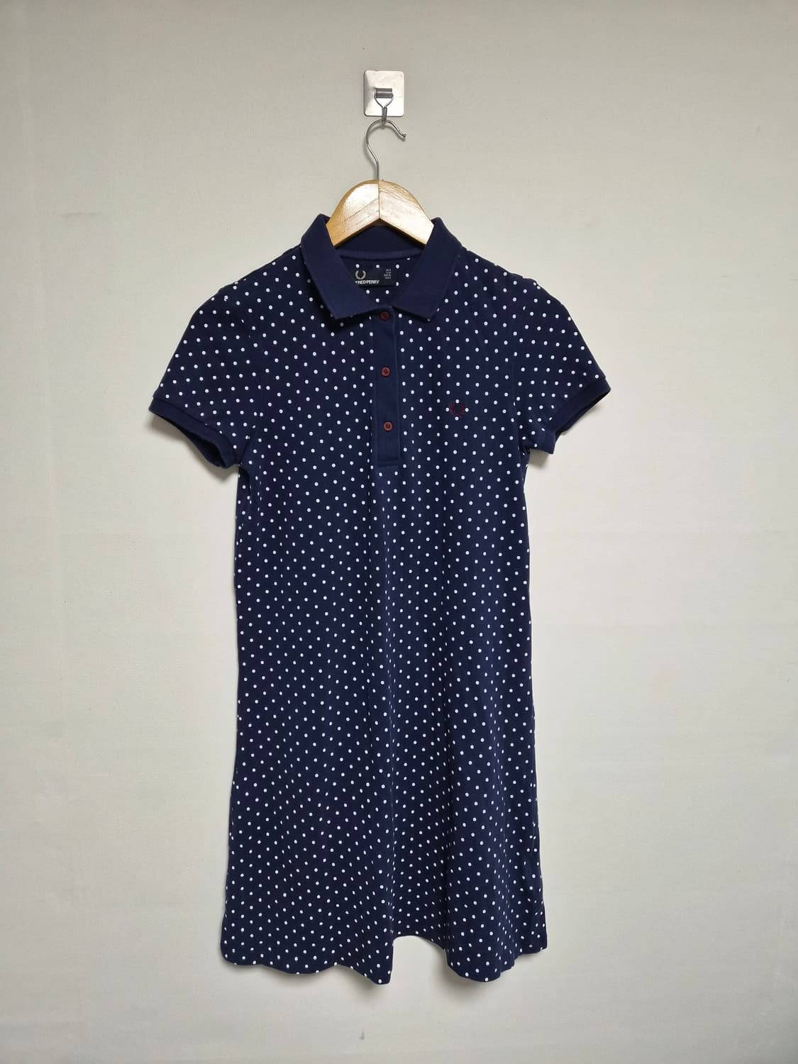 프레드페리 도트 카라 코튼 원피스 36사이즈 - O8 상품이미지1