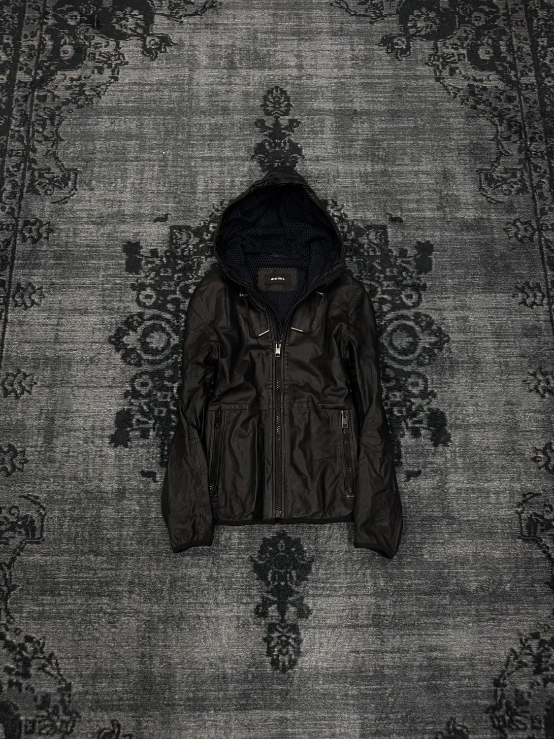 Diesel sheep skin hood leather jacket 상품이미지1