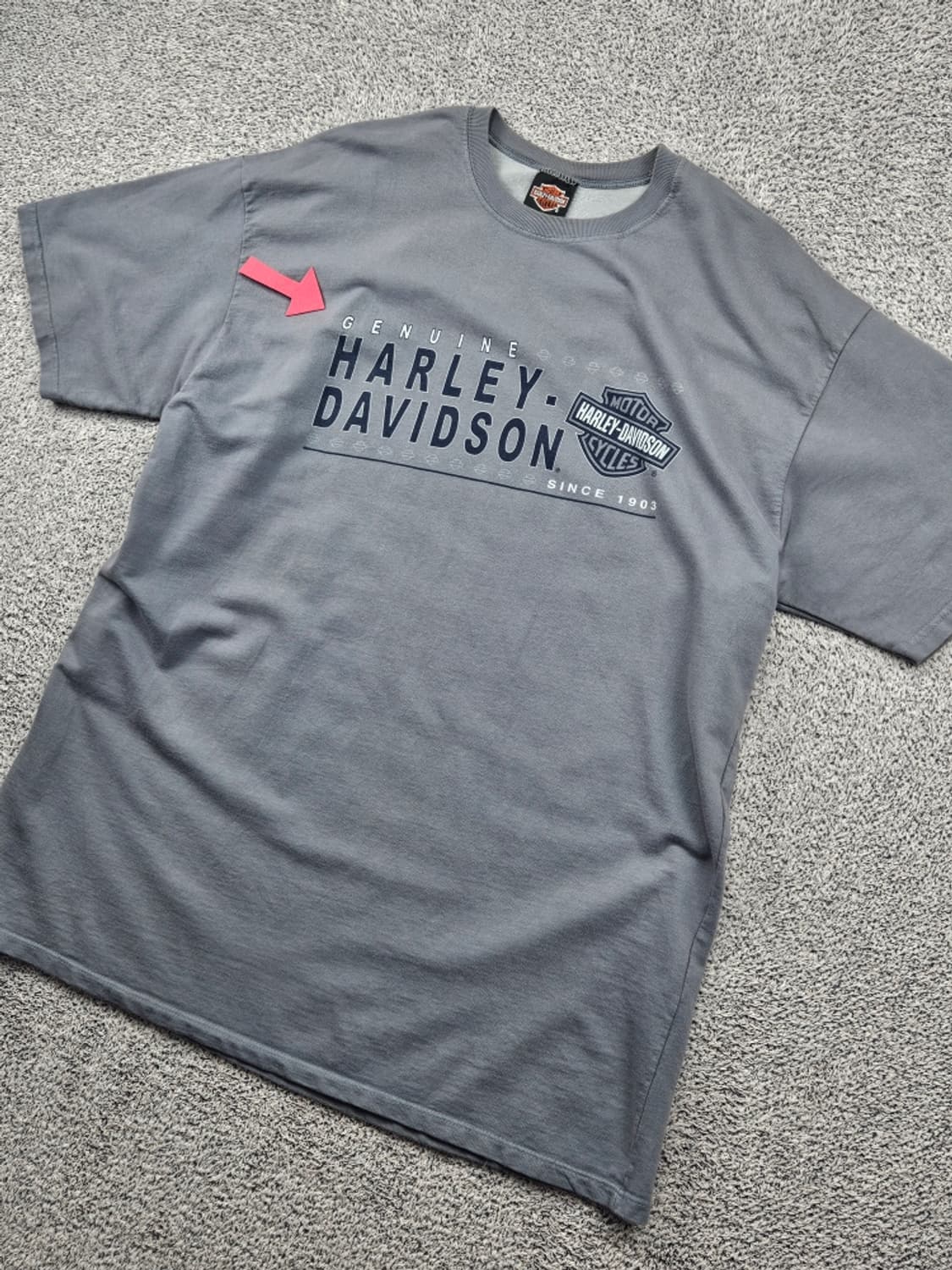 USA 할리데이비슨 바앤실드 반팔 티셔츠 ( XL 추정 ) / 11684 상품이미지4