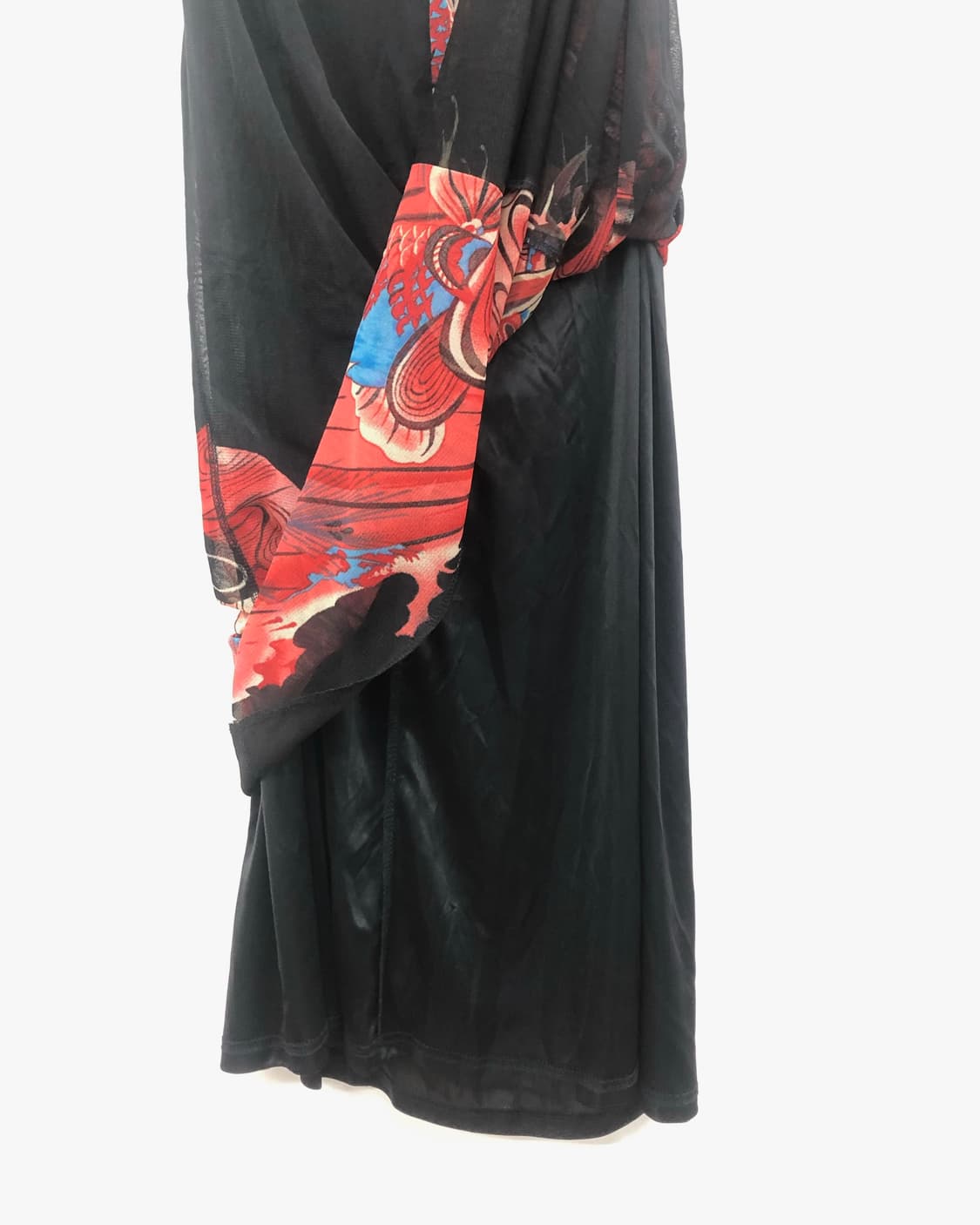 oriental red wave drawing long skirt 상품이미지5