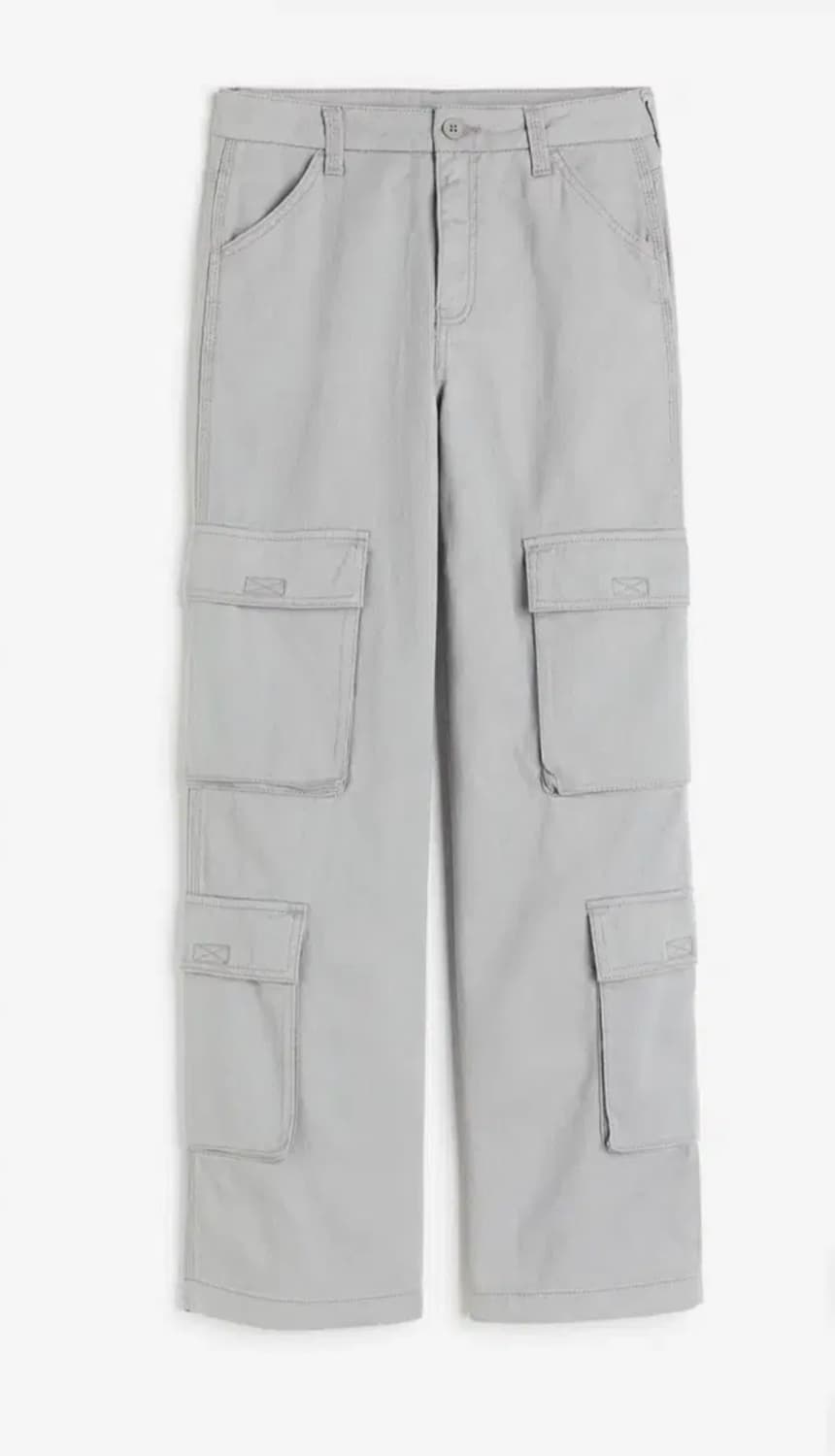 suu 스마트어반유즈풀 클로버 머플러 h&m 그레이 카고바지 코디 상품이미지4