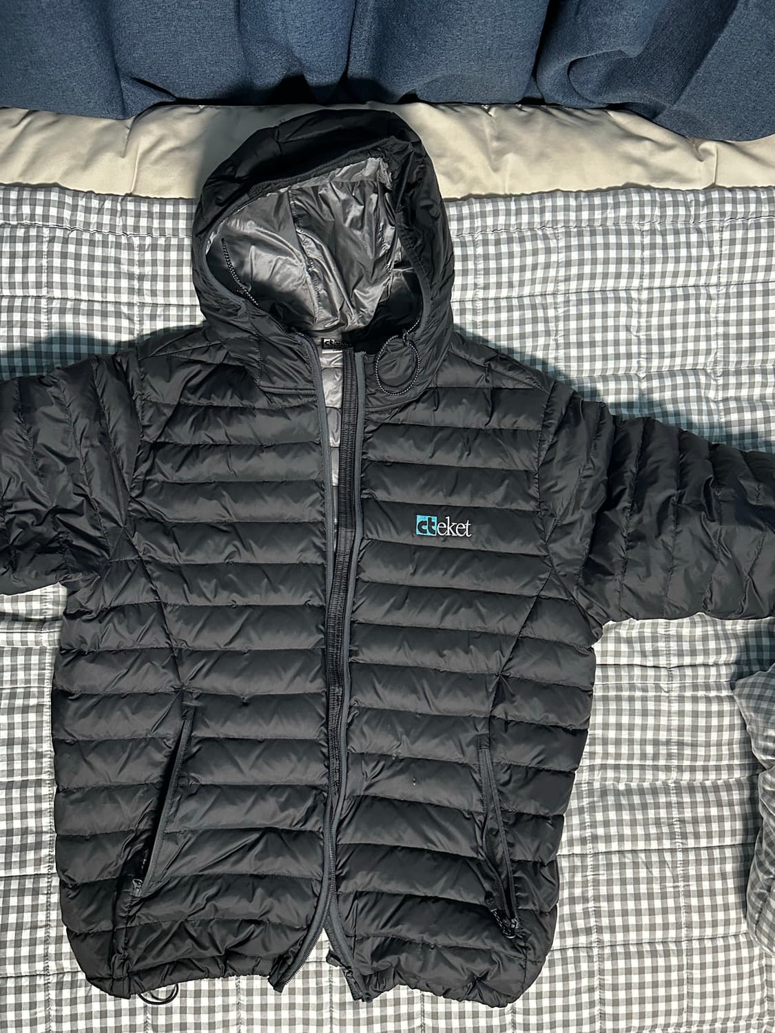 테켓 경량패딩 블랙 / L 사이즈 상품이미지1