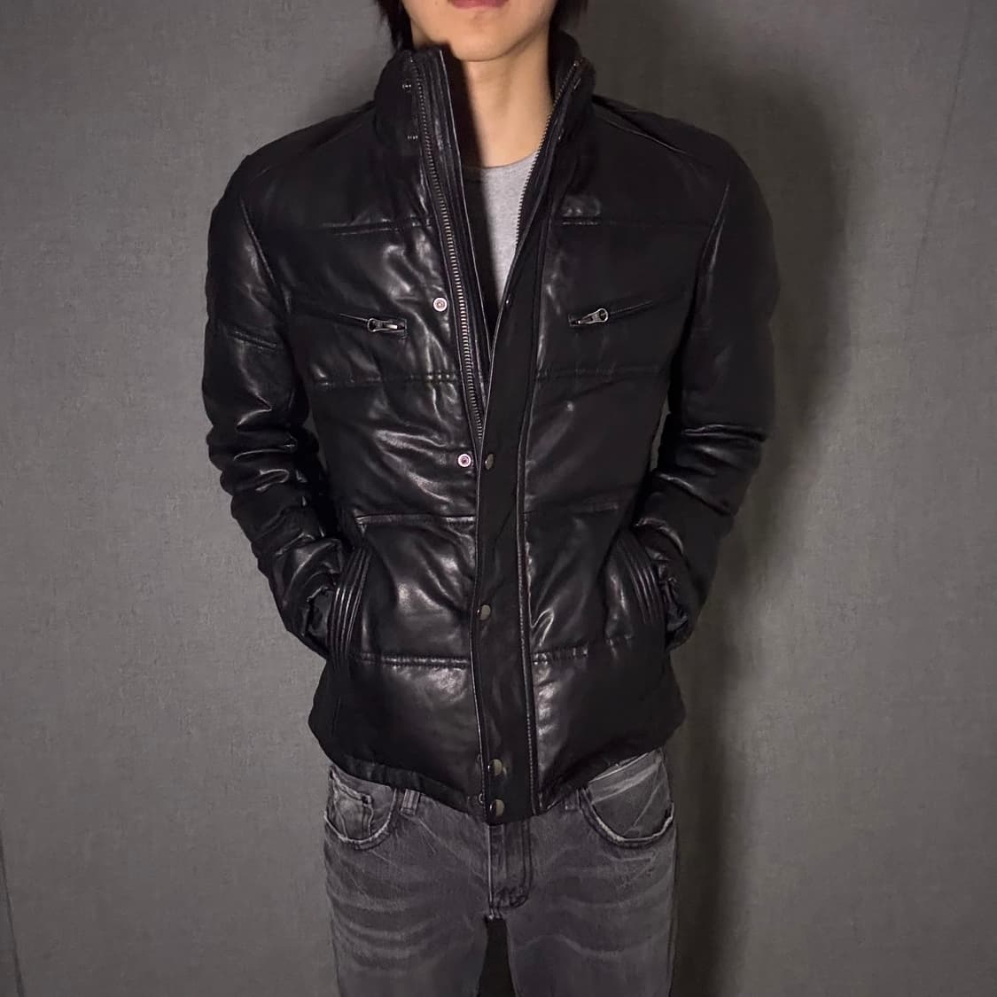 y2k 염소가죽 패딩 자켓 상품이미지5