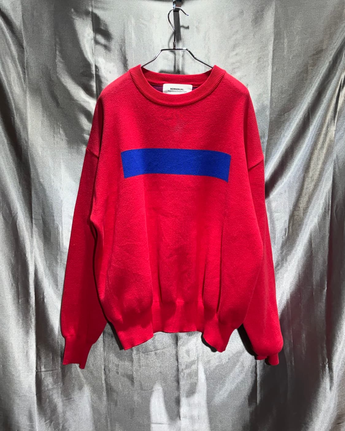 M 노메뉴얼 더블핸즈 레드 니트 상품이미지3