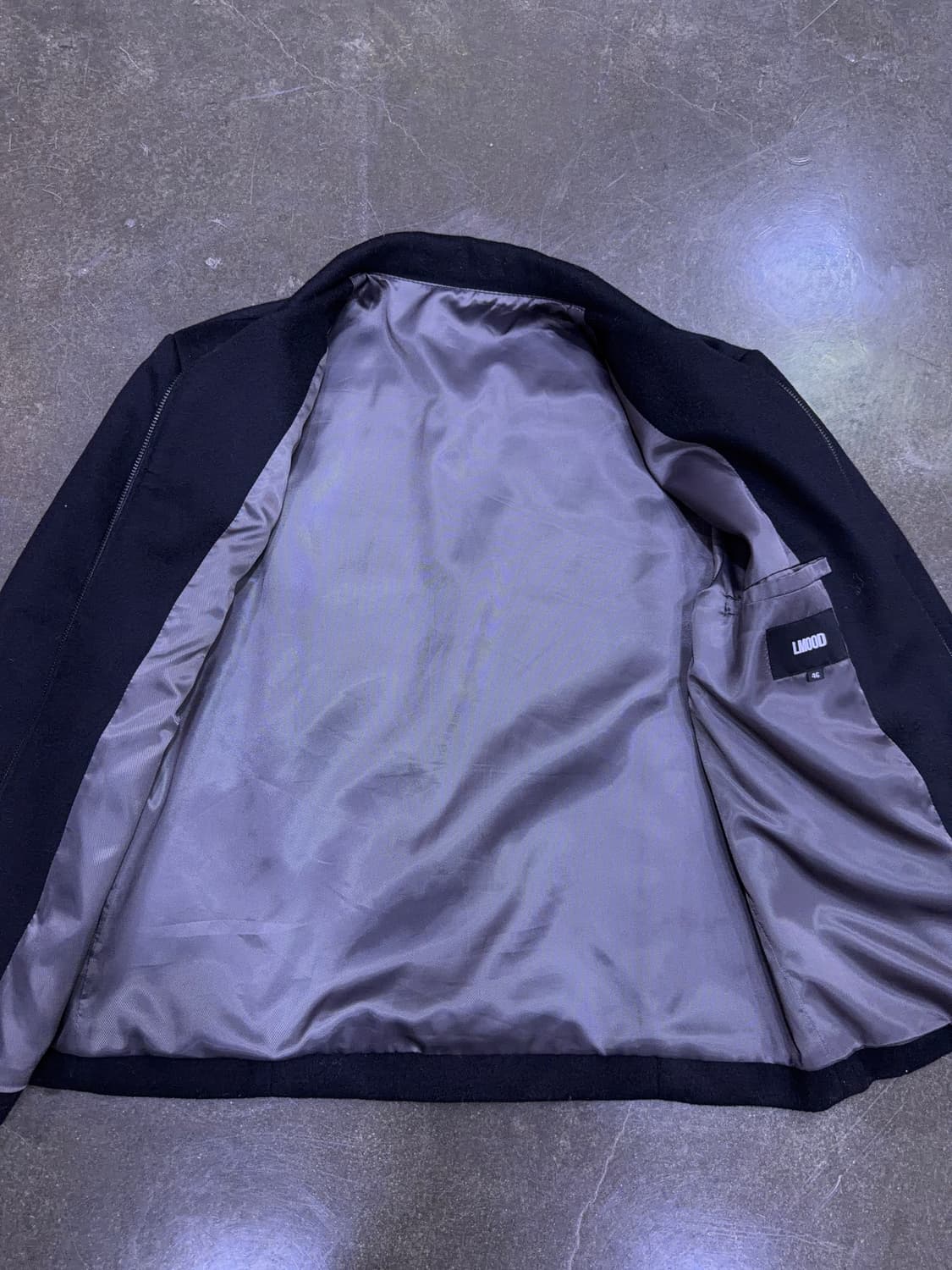 엘무드 미니멀 캐시미어 트러커 자켓 블루종 46 상품이미지8