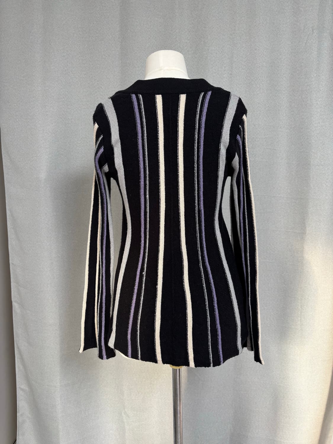  멀티 믹스 빅 버튼 빈티지 가디건 상품이미지3