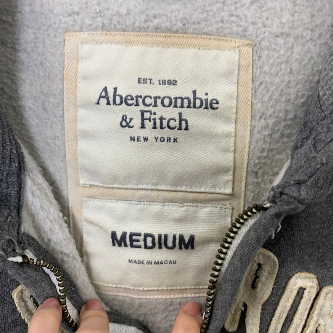 아베크롬비 y2k 와투케 그레이 후드집업 상품이미지7