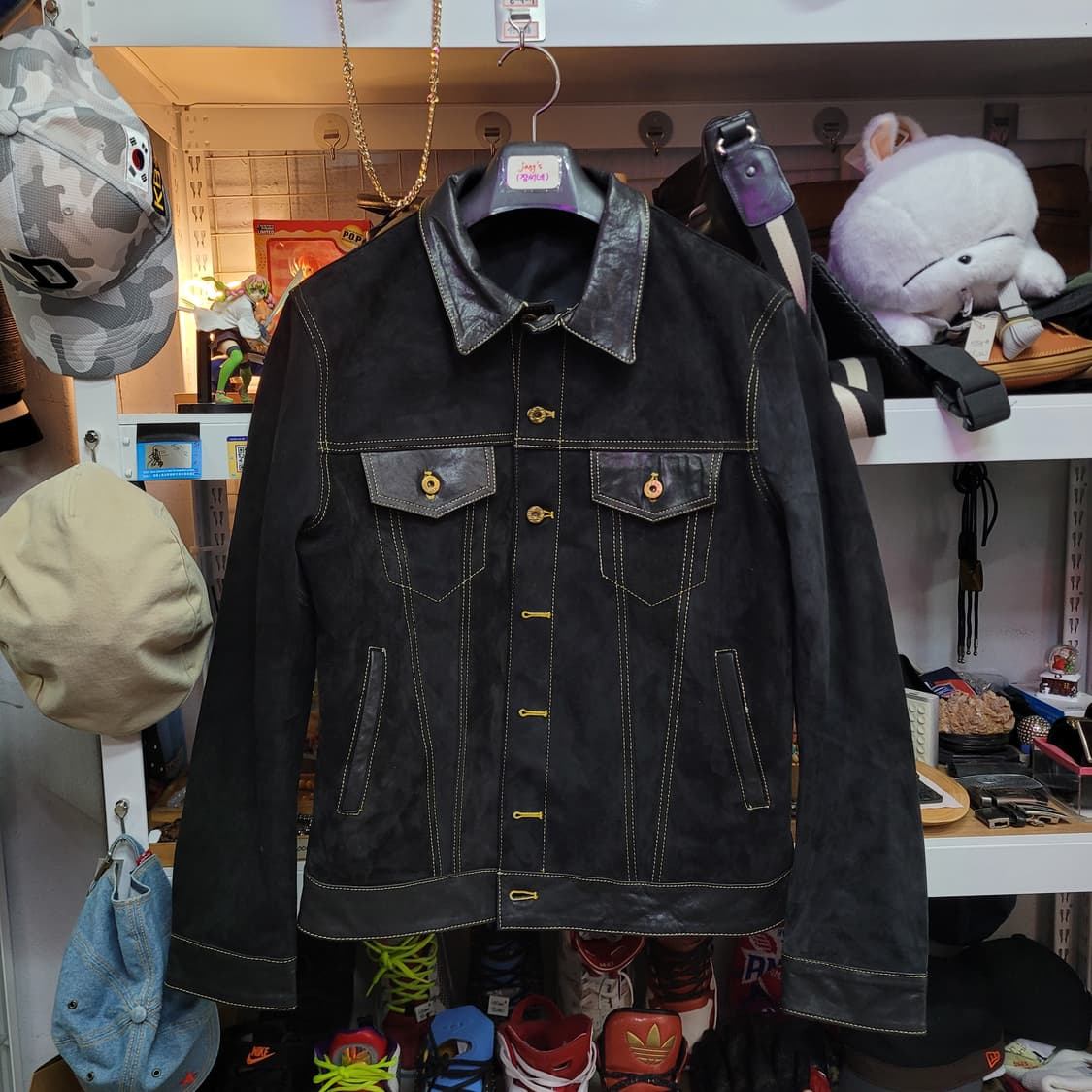 Union Made 유니온메이드 블랙 스웨이드 가죽 자켓 상품이미지1