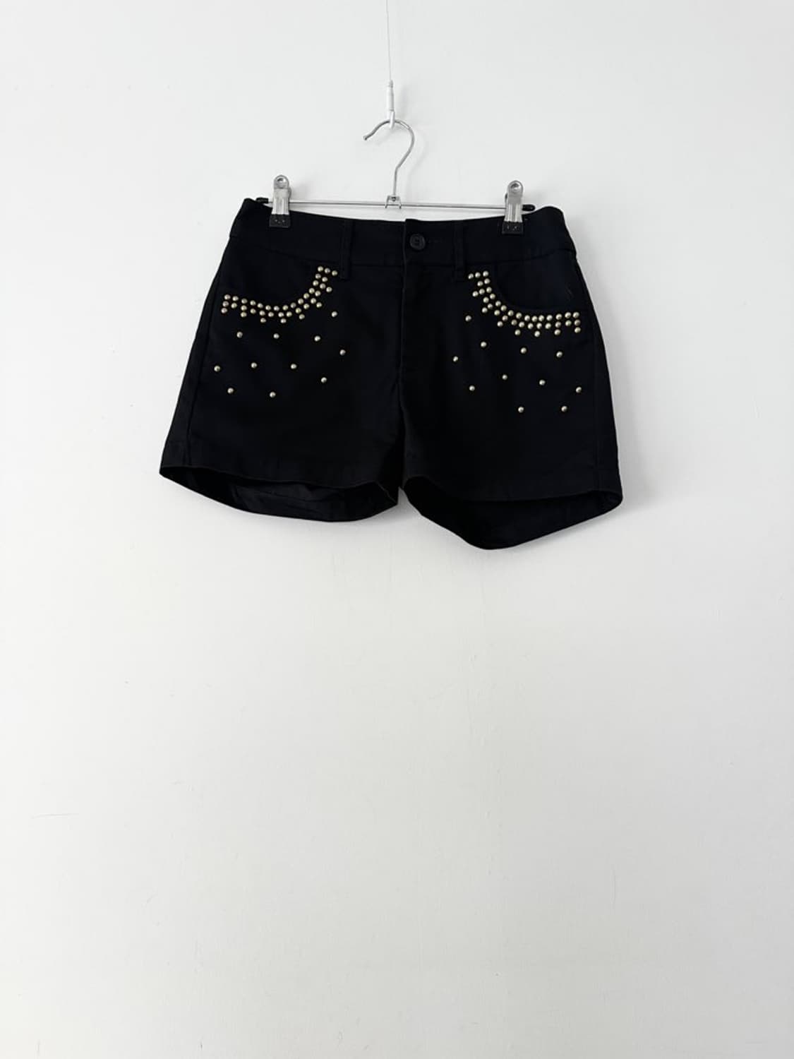 Gold stud point mini pants / black 상품이미지2