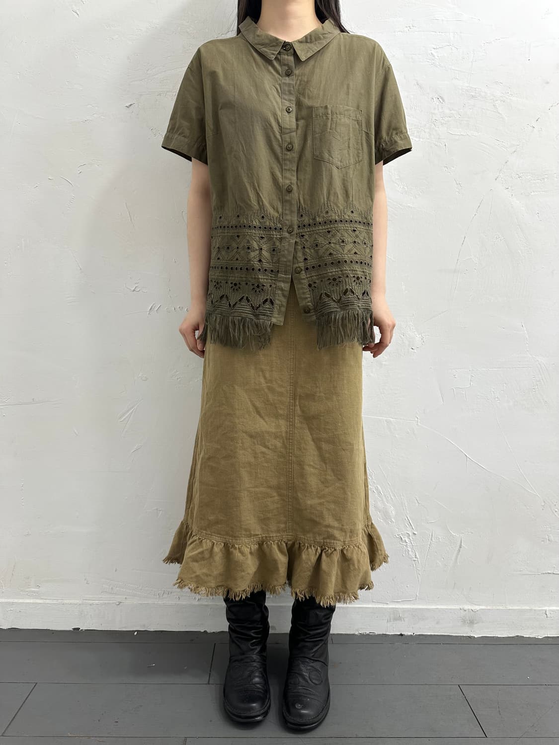 max&co beige skirt 상품이미지2