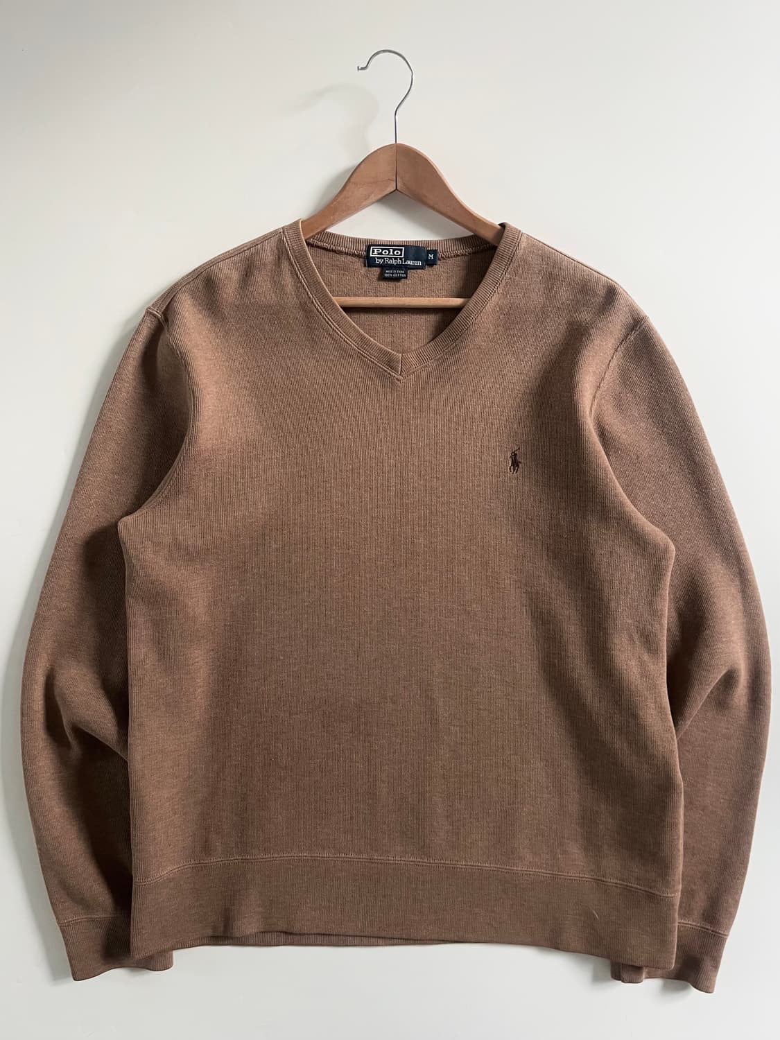 Polo 폴로 랄프로렌 딥베이지 코튼 브이넥 맨투맨 상품이미지3