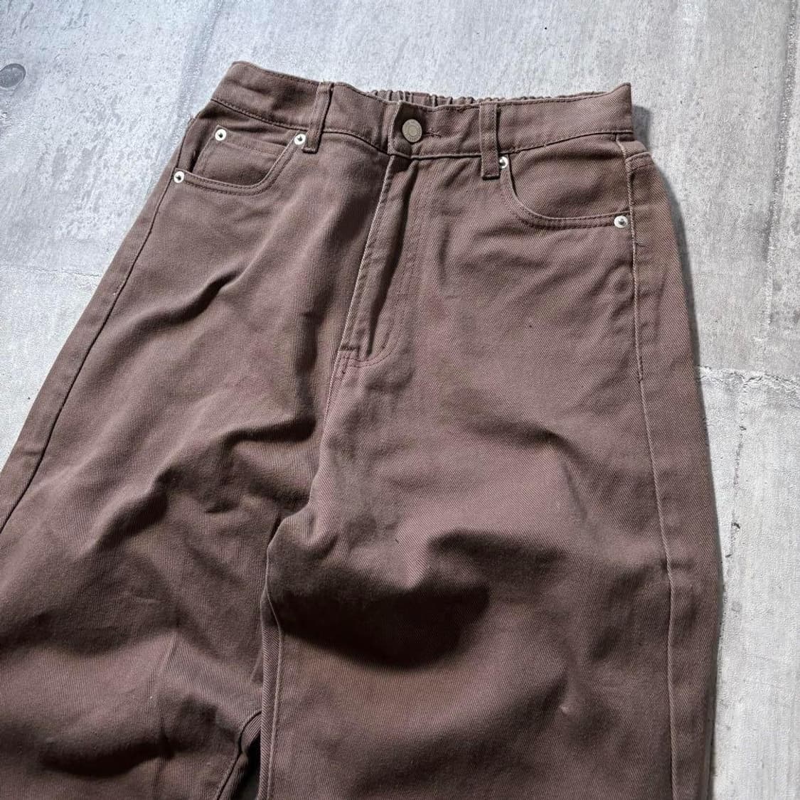 빈티지 00s 브라운 와이드 하프팬츠 7부 팬츠 상품이미지3