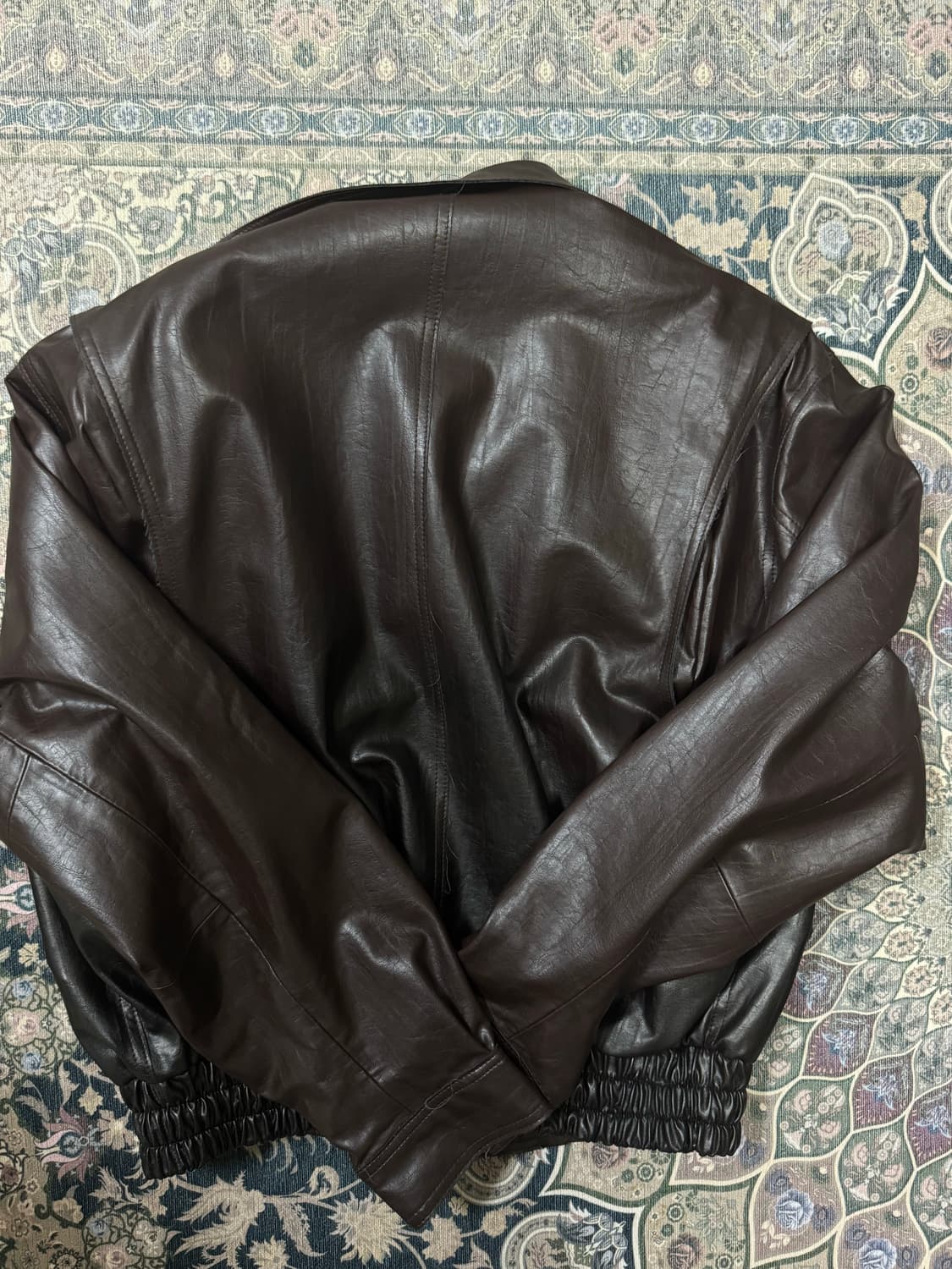 알렌느 그라데이션 에코 레더 자켓 (2) 상품이미지3