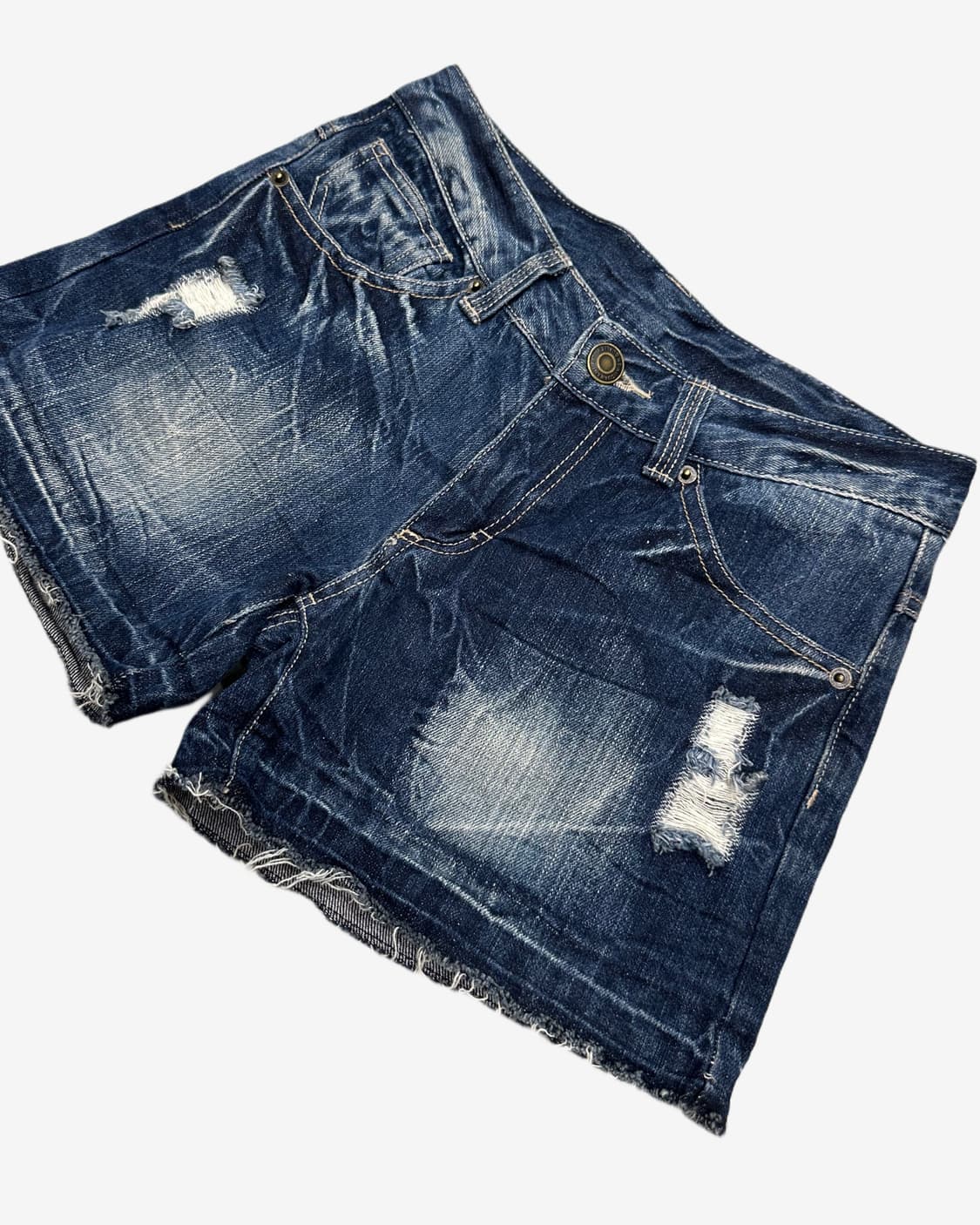 fade distressed denim shorts 상품이미지3