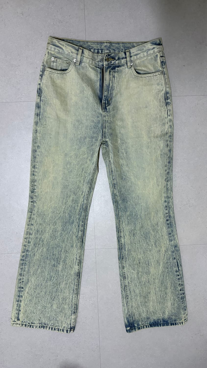 스팁 Cage 아이스블루 워싱 플레어드 데님 진 상품이미지2