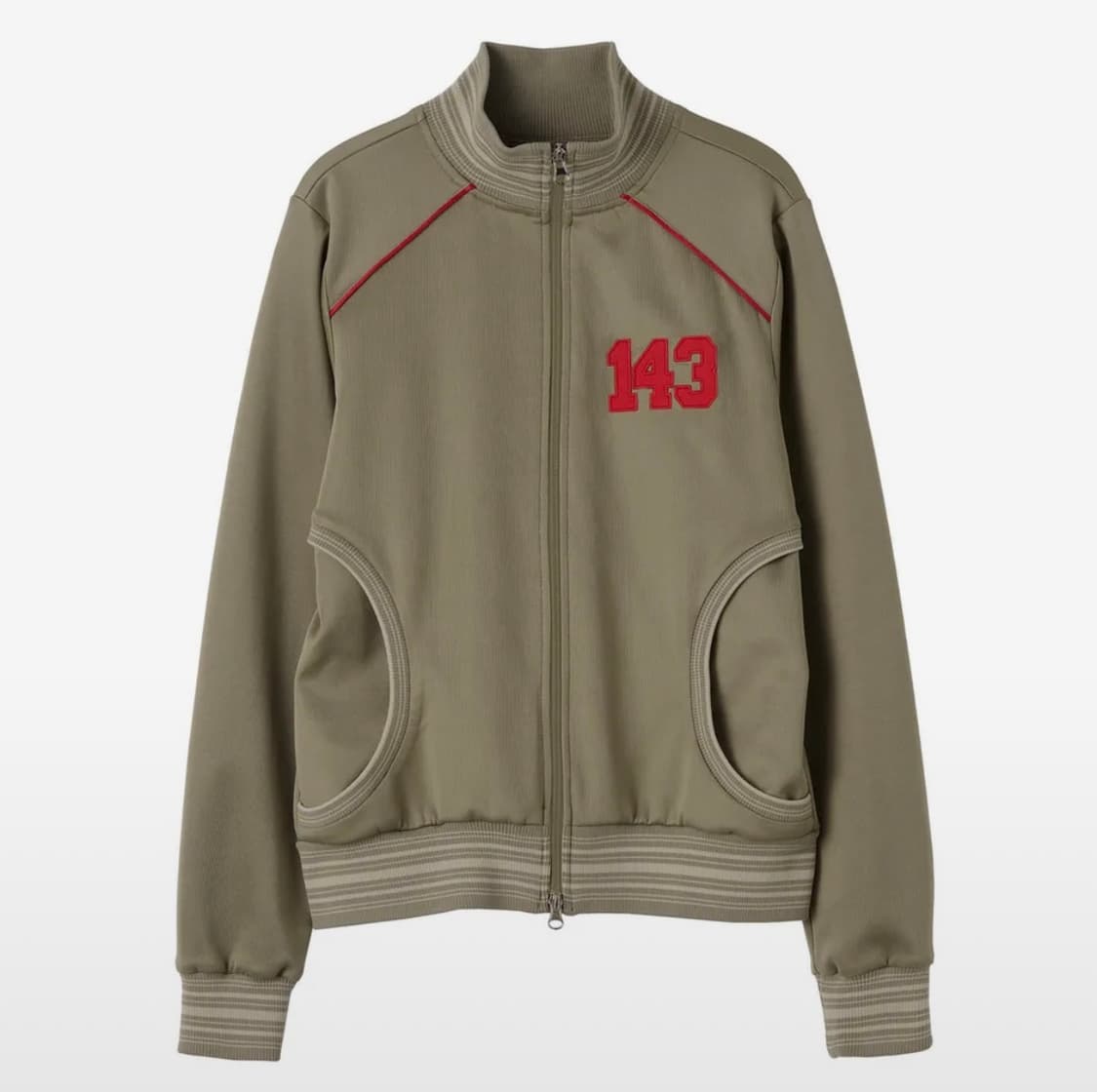 스컬프터 트랙 집업 Stripe Track Zip-Up Beige 상품이미지1