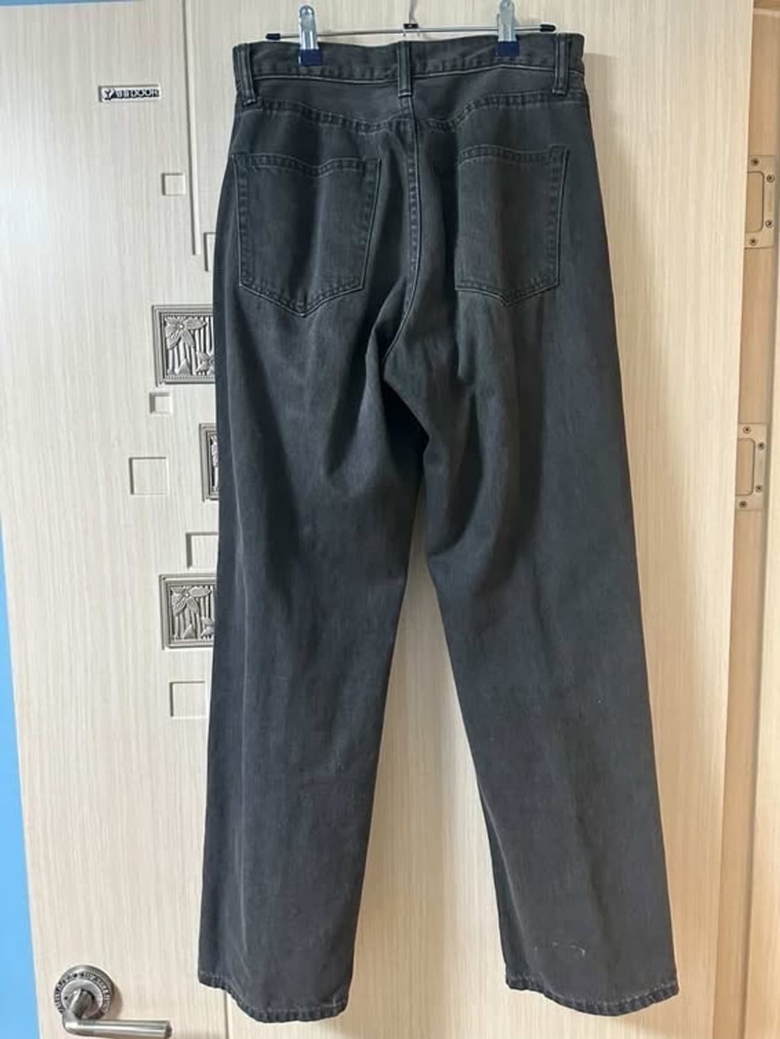 시오타 어반리서치 별주 수피마 데님 스트레이트 팬츠 흑청 28 상품이미지5