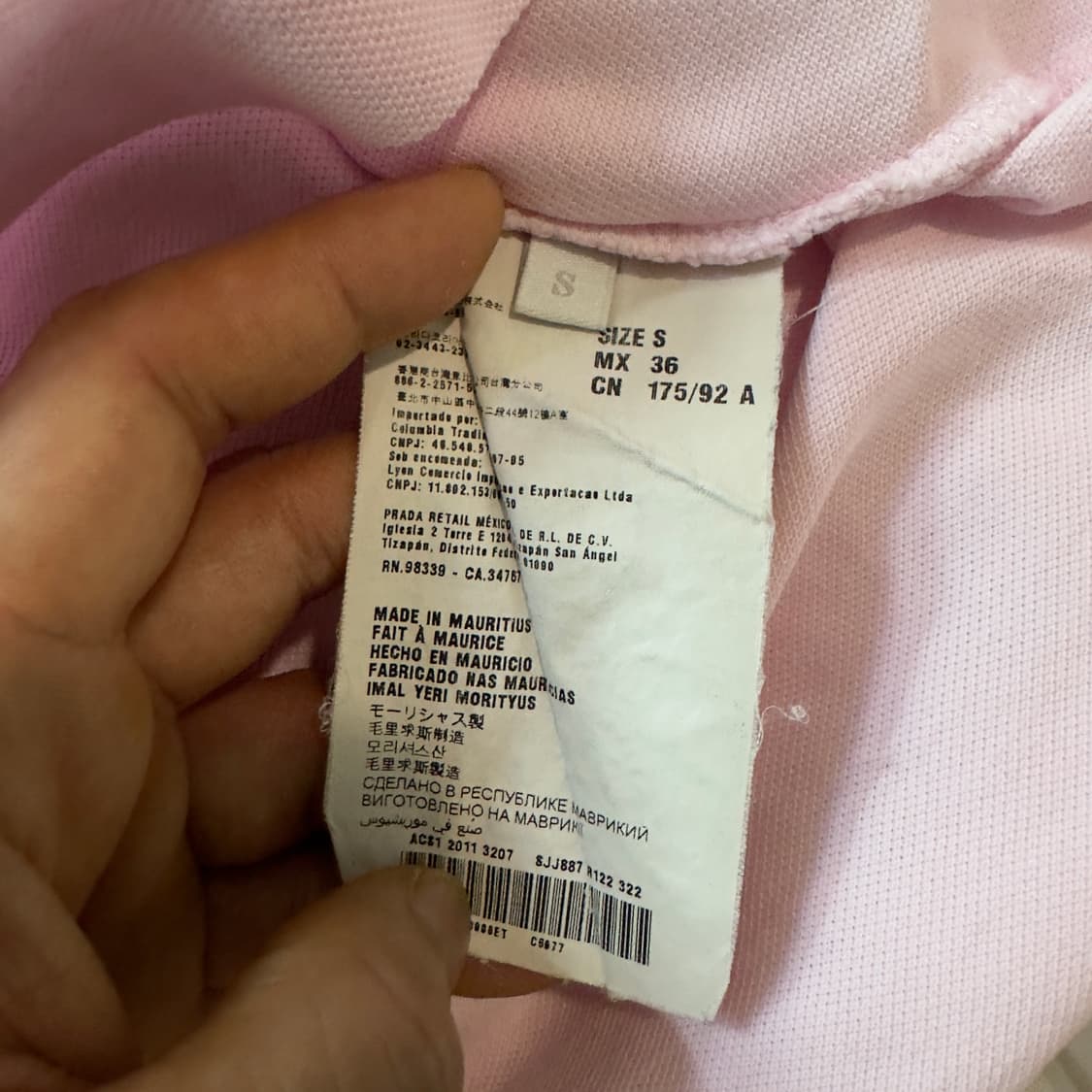 프라다 루나로사 핑크 pk셔츠 상품이미지5