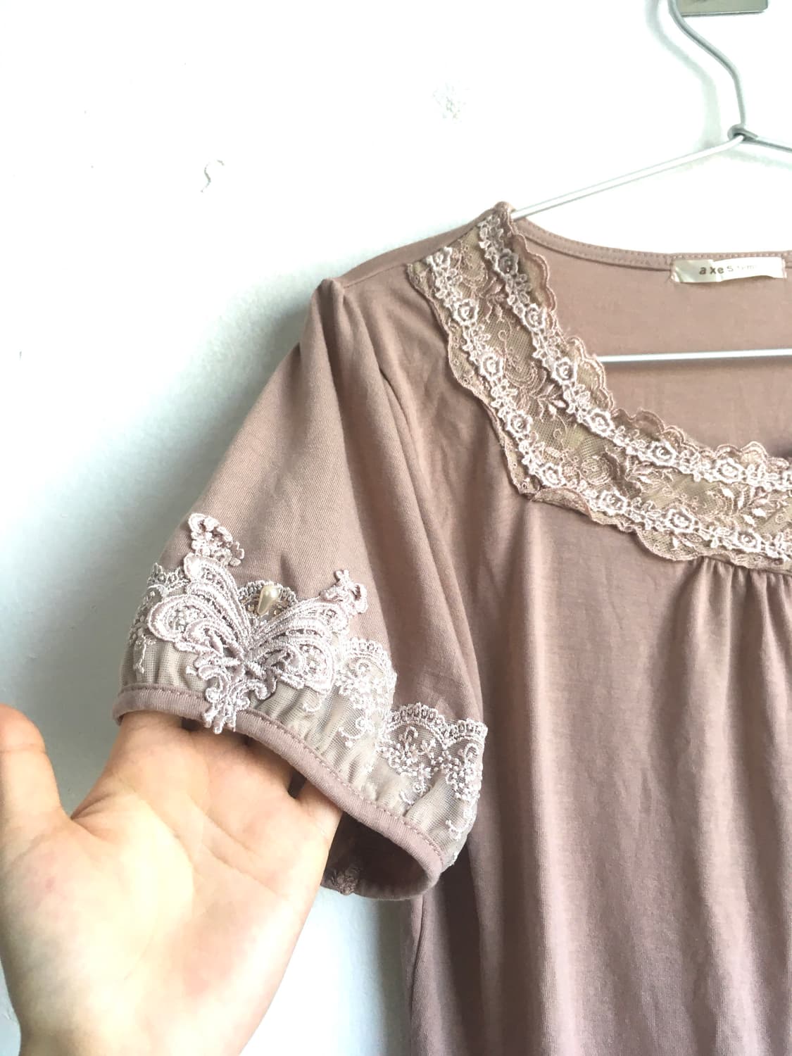 Axes femme pink lace puff t shirt 상품이미지8