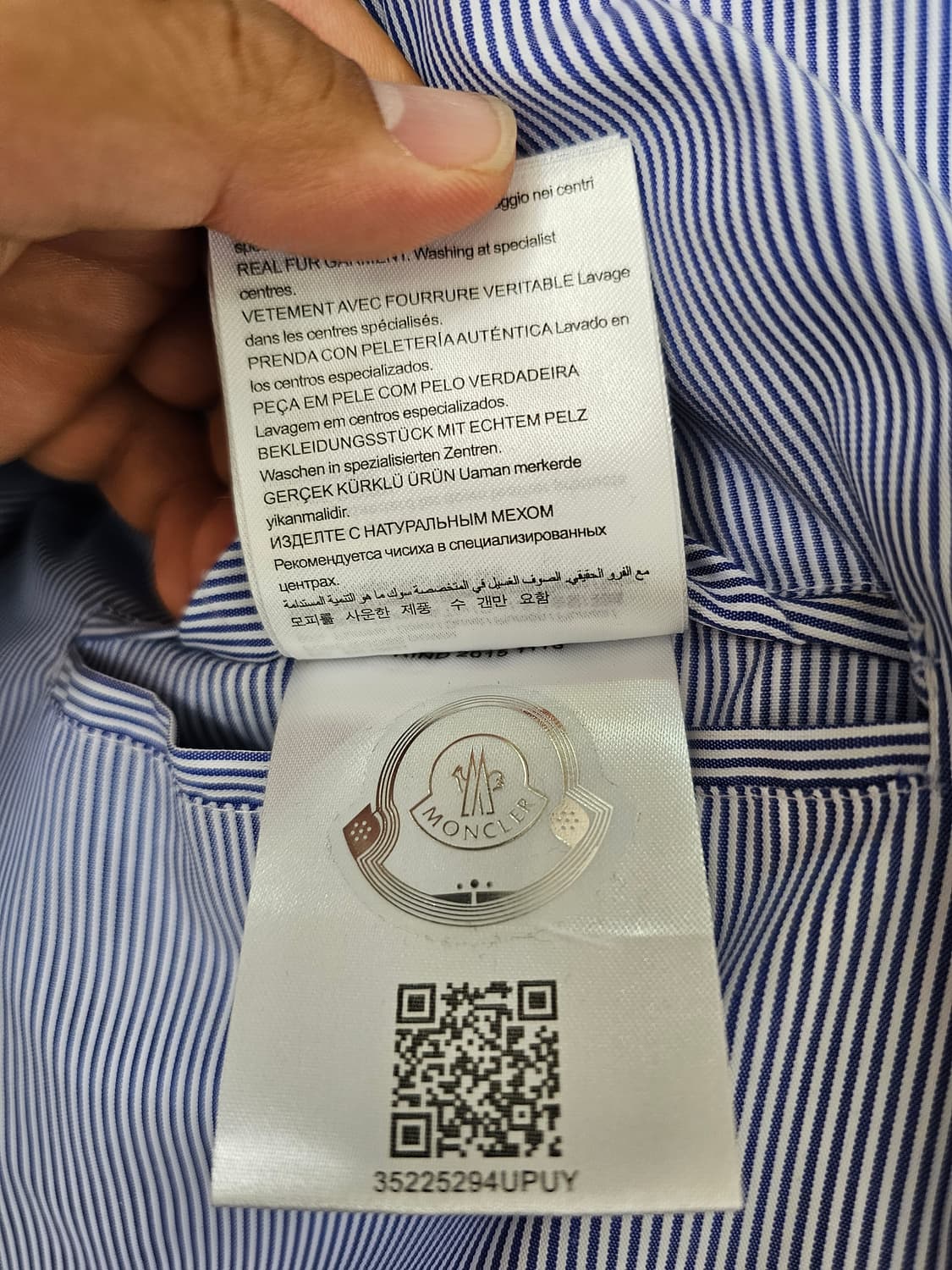 몽클레르 감므블루 패딩 / Thom Browne 라인 / XL 상품이미지7