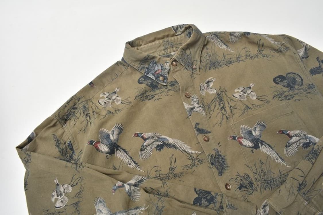 90S 빈티지 헌팅 셔츠 남방 XL N1283 상품이미지3