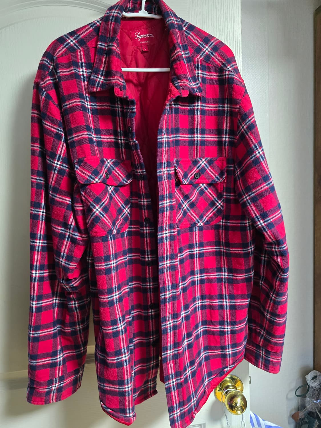 슈프림 퀼티드 플란넬 셔츠 100~105 상품이미지1