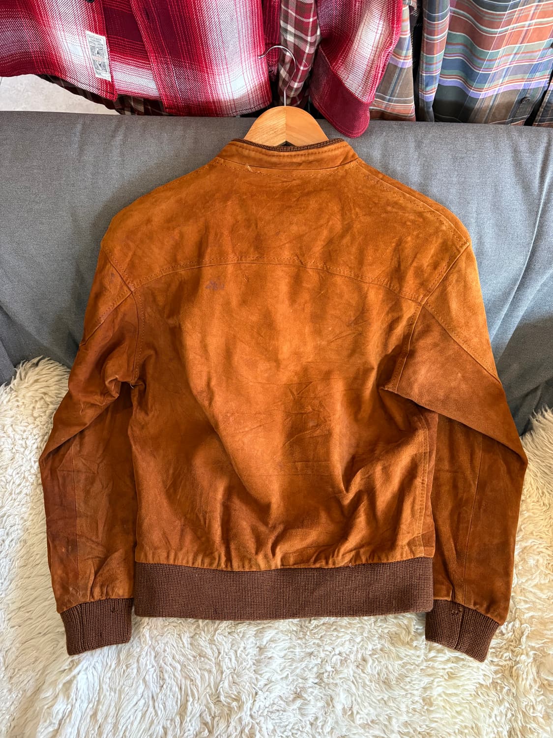 스웨이드 가죽 블루종 자켓 상품이미지4