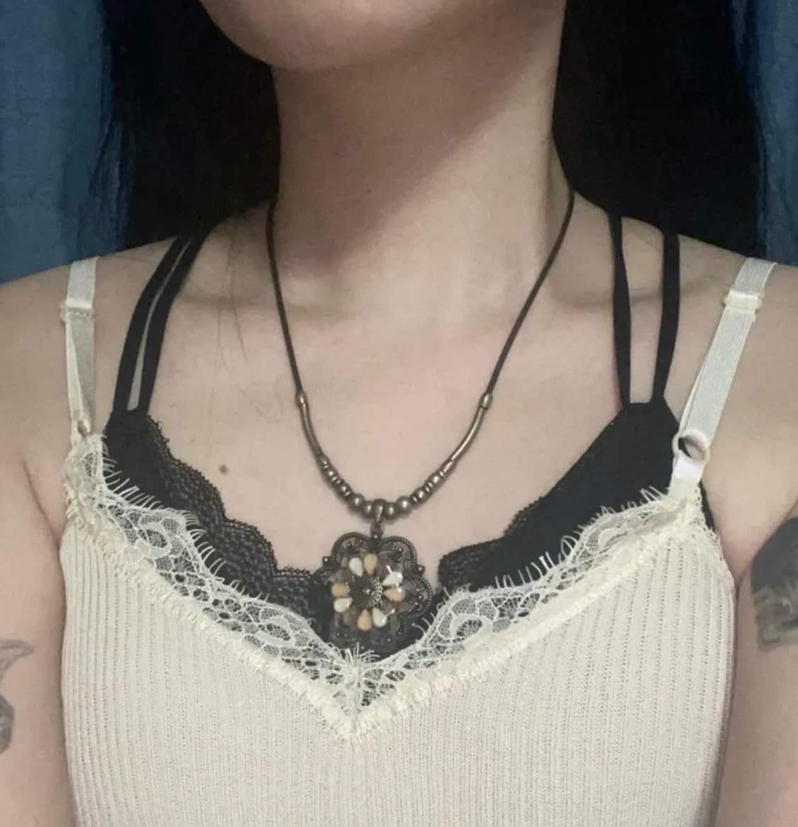 flower hippie vintage necklace 상품이미지2