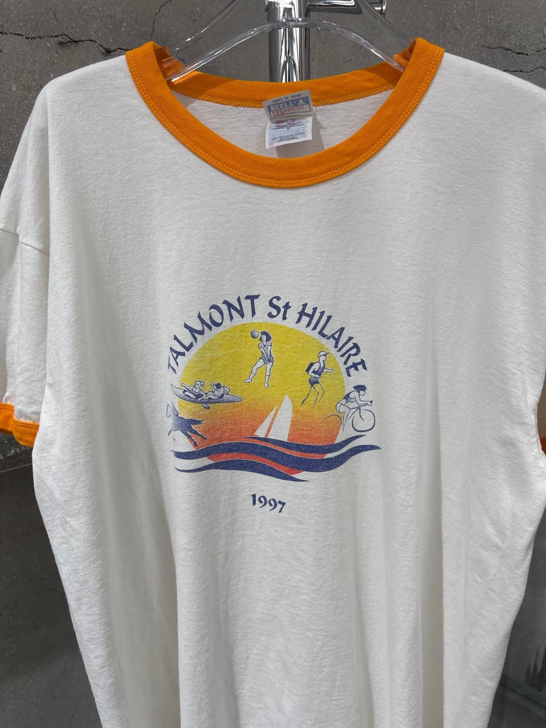 90s 헤인즈 Tallmont St Hilaire 행사 링거 티셔츠 상품이미지2