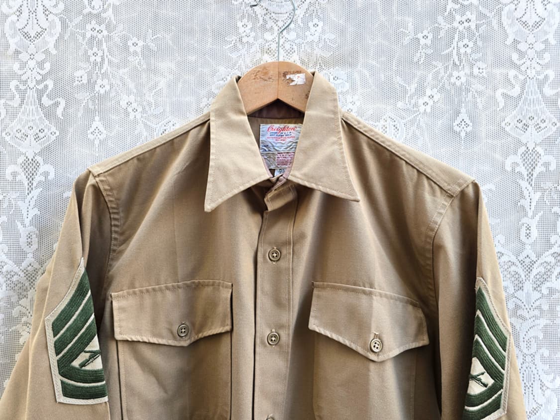 60-70s 미해병 울 셔츠 크레이튼 제조 (made in usa) 상품이미지2
