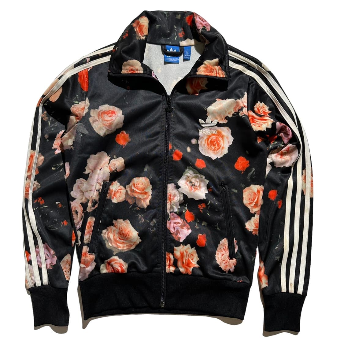 아디다스 빅로고 플로럴 패턴 져지 트랙탑 자켓 상품이미지1