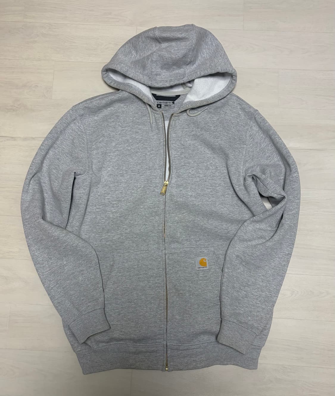 M 칼하트 루즈 핏 미드웨이트 풀 집 스웨트셔츠 헤더 그레이 상품이미지1