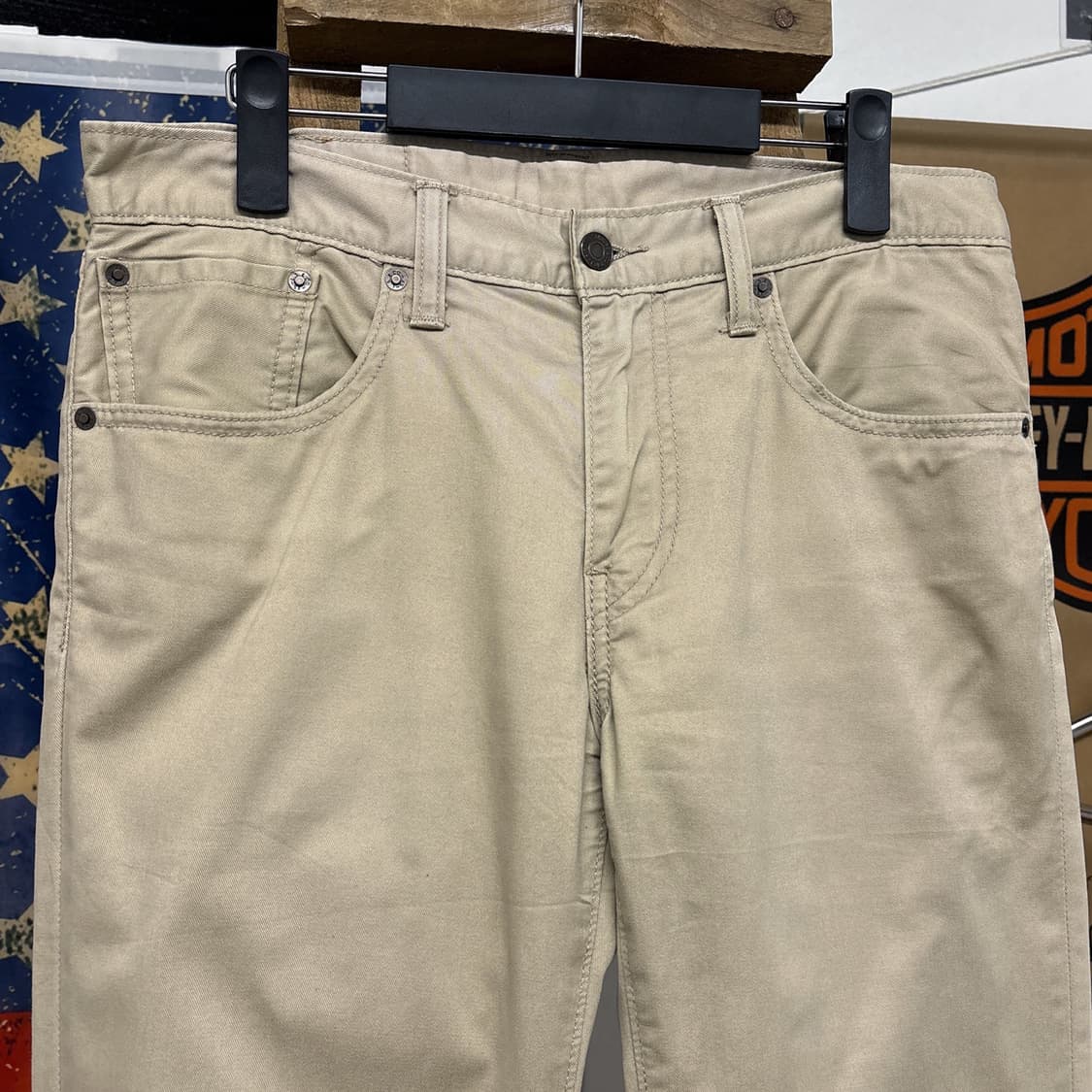 리바이스 502 화이트탭 5포켓 코튼트윌 팬츠 데님핏 베이지 N730 상품이미지3