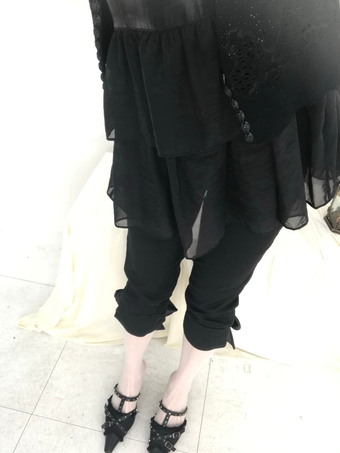 백 리본 카프리 슬랙스 팬츠 상품이미지4