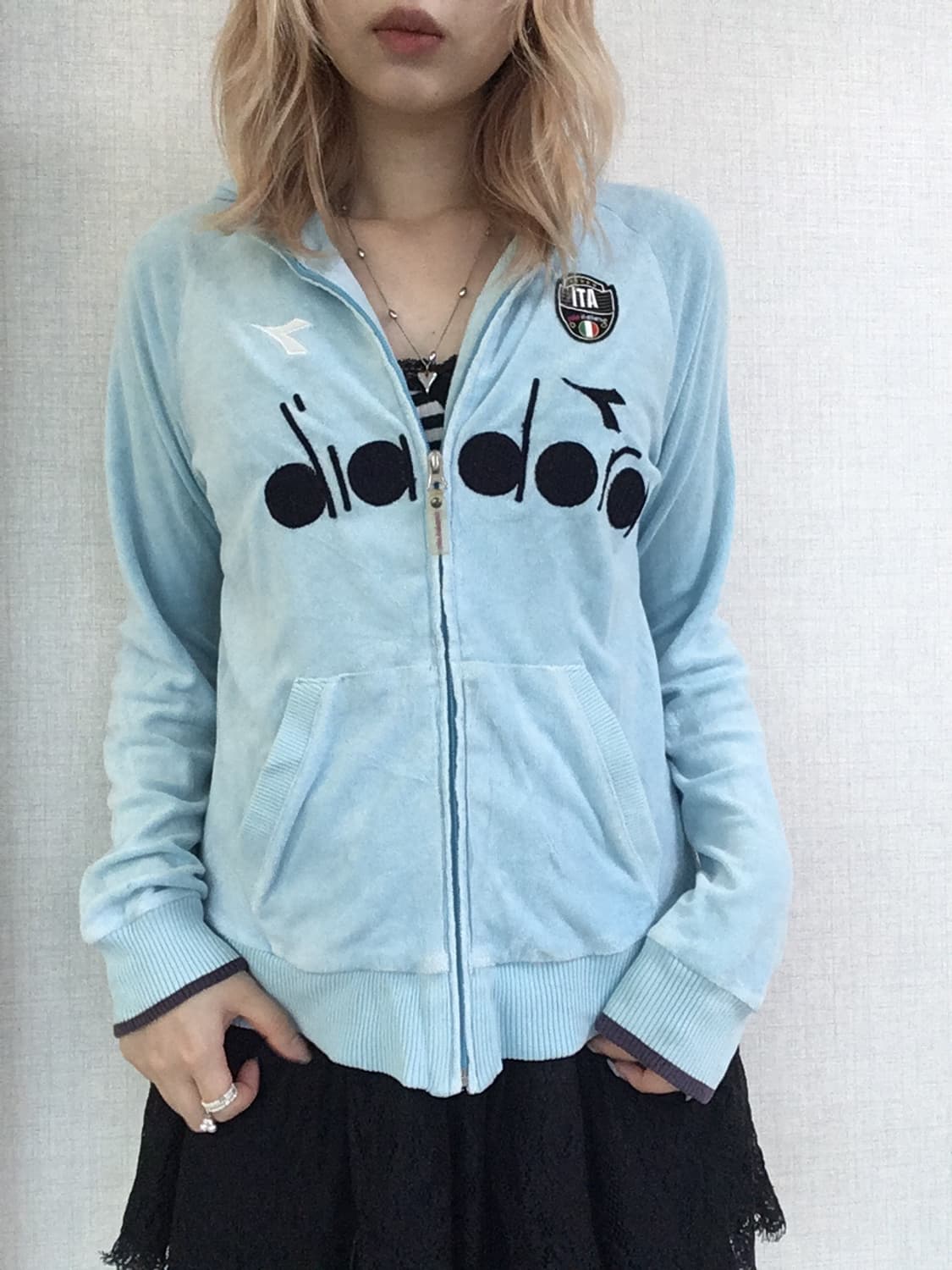 jpn vintage Diadora skublue tarry hood z 상품이미지3